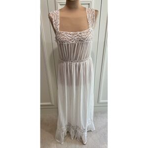 Vtg Michelene Nylon Lace Nightgown Size 40 Honeymoon Cottagecore Fairy Coquette